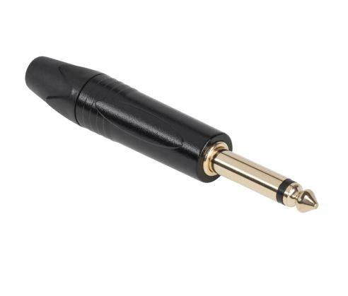 Wtyk Jack 6,3mm mono metal HQ black