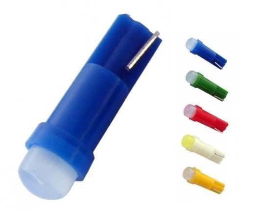 Żarówka LED  12V T- 5 niebieska COB