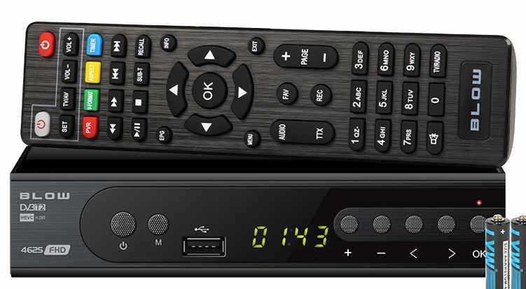 Dekoder DVB-T HD Blow 4625 T2 Tuner