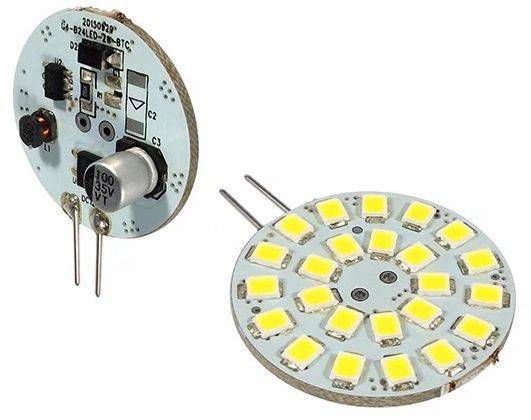Żarówka LED  12V G4 3,6W 24-led smd 2835 zimna pł
