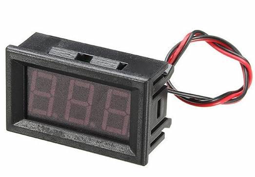 Miernik Voltomierz moduł 5-99V czerwony ob. reg.