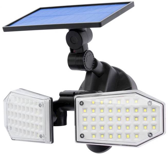Lampa LED Solarna Naświetlacz reg.+ aku.+ PIR
