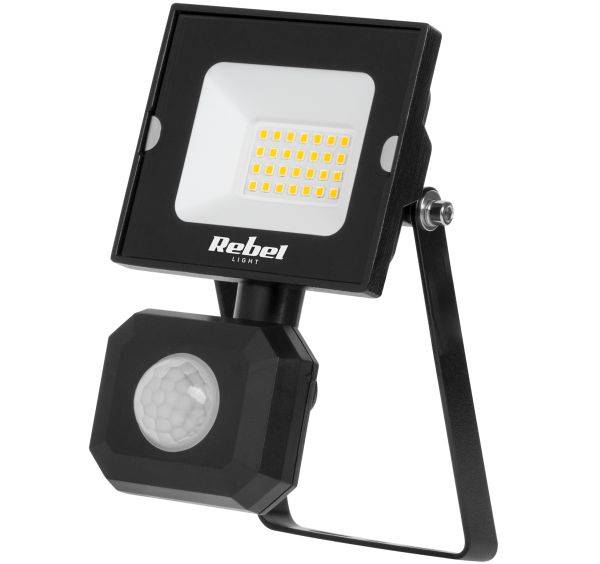 Lampa LED  20W Naświetlacz z czuj. ruchu PIR zimna