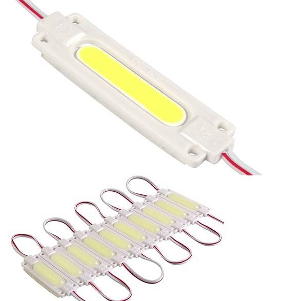 Diody LED moduł 2W 12V COB biała zimna płaski