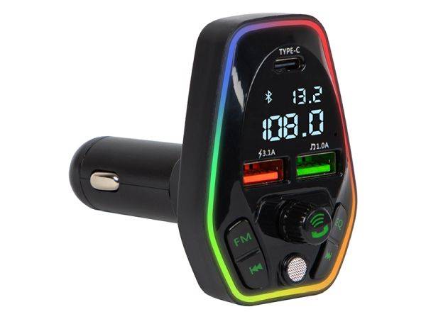 Transmiter FM Bluetooth USB + ład QC3.0 74-195