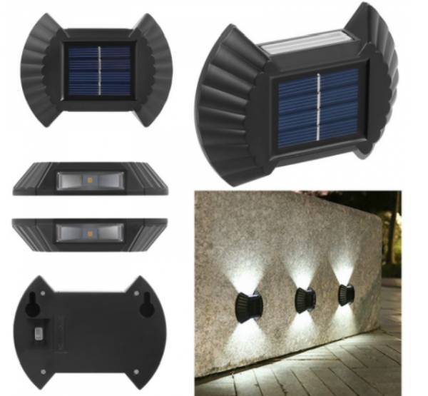 Lampa LED Solarna z czujnikiem elewacyjny 4szt