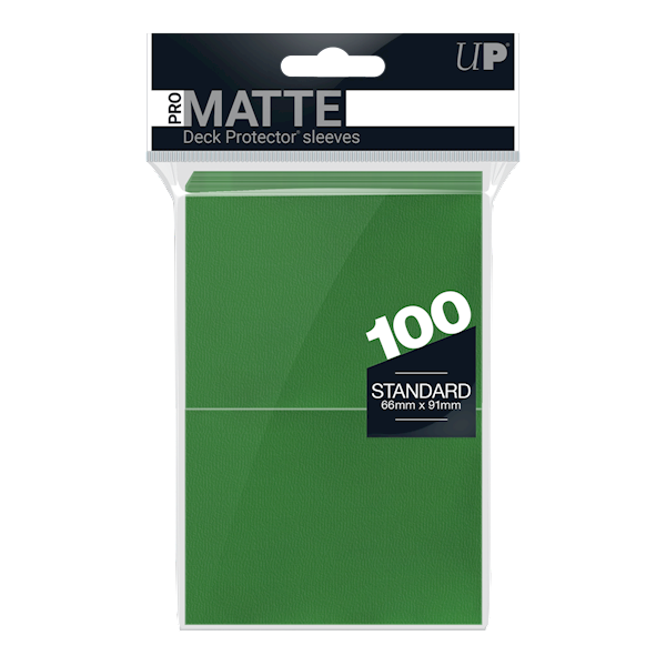 UP PRO-Matte Deck Protector Sleeves Green - 100