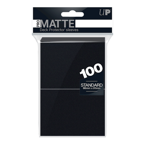 UP PRO-Matte Deck Protector Sleeves Black - 100