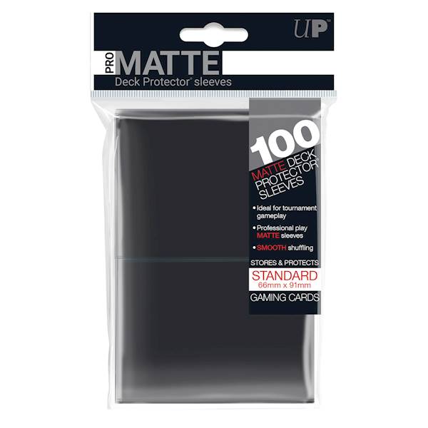 UP PRO-Matte Deck Protector Sleeves Black - 100