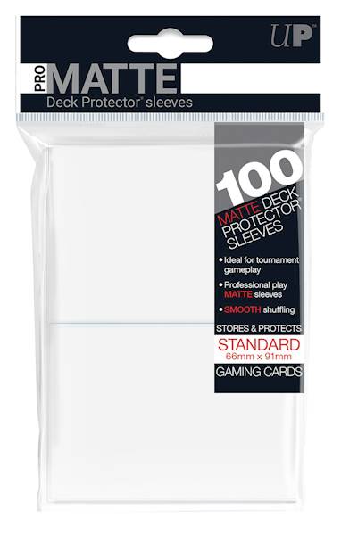 UP PRO-Matte Deck Protector Sleeves White - 100