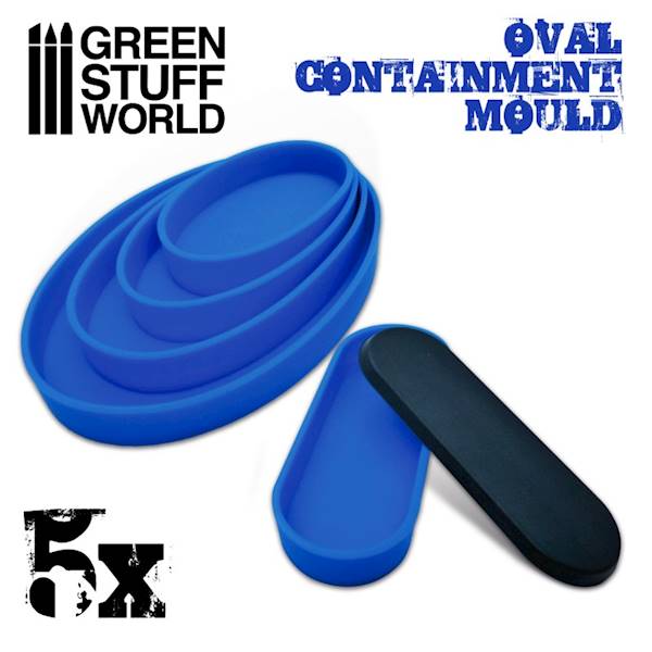 GSW - 5x Containment Moulds for Bases - Oval