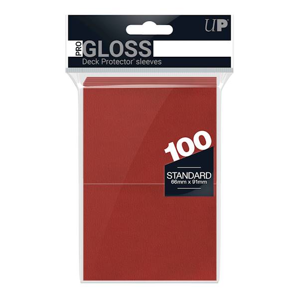 UP PRO-Gloss Deck Protector Sleeves Red - 100