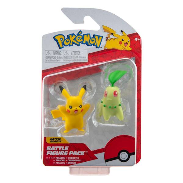 Pokemon Battle Figure 2-Pack Chikorita & Pikachu