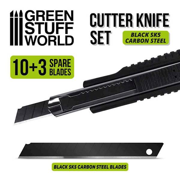 GSW - Black Hobby Knife + 10x Black spare blades
