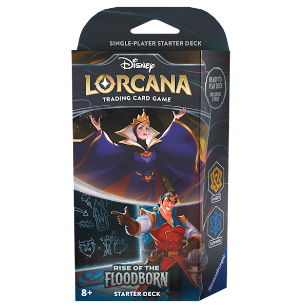 Disney Lorcana: Rise of the Floodborn Starter Deck - Amber Sapphire