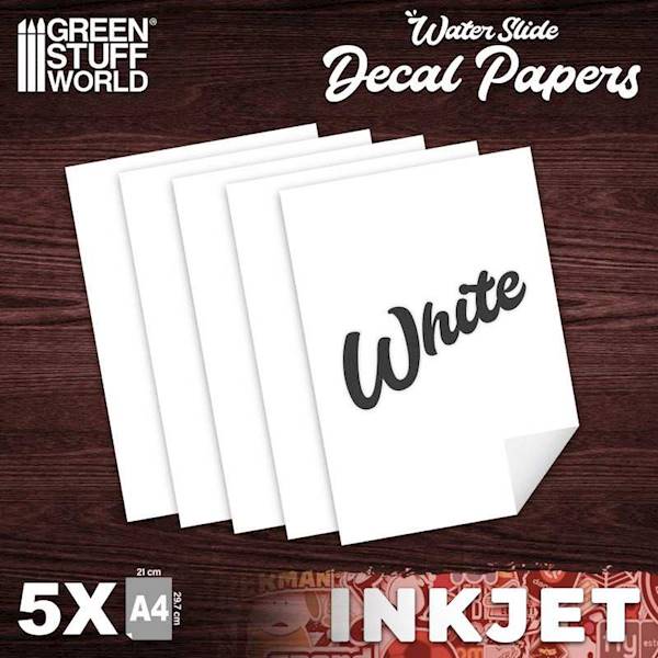 GSW - Waterslide Decals - Inkjet White