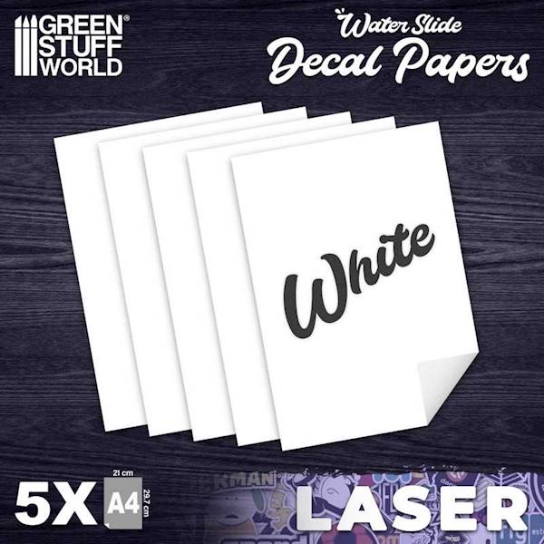 GSW - Waterslide Decals - Laser White