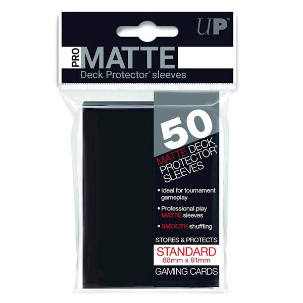 UP PRO-Matte Deck Protector Sleeves Black - 50