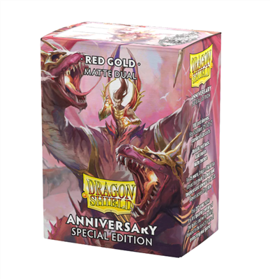 Dragon Shield Dual Matte Sleeves - Red/Gold