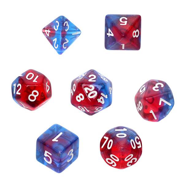 Komplet kości RPG - Kamienie Księżycowe - Superman