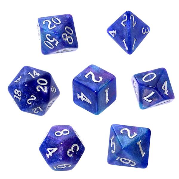 Komplet kości RPG - Akrylowe - Zmierzch