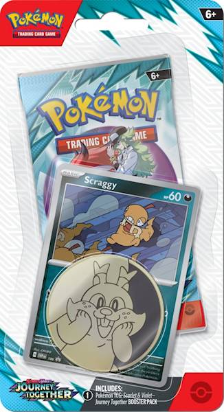 Pokemon TCG: SV09 Journey Together Checklane Blister - Scraggy