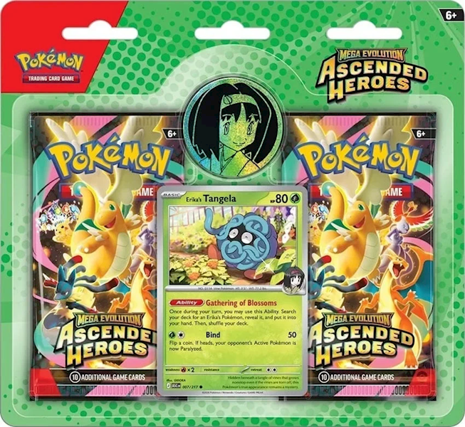Pokemon TCG: Mega Evolution - Ascended Heroes - Trainer's2-pack Blister - Erika's Tangela