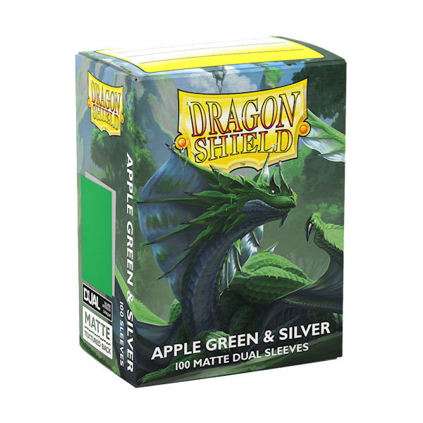 Dragon Shield Dual Matte Sleeves - Apple & Silver