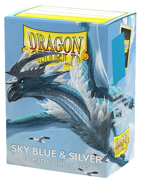 Dragon Shield Dual Matte Sleeves - Sky B. & Silver