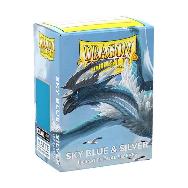 Dragon Shield Dual Matte Sleeves - Sky B. & Silver
