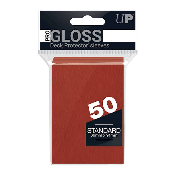 UP PRO-Gloss Deck Protector Sleeves Red - 50