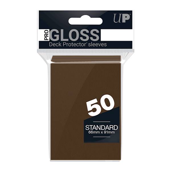 UP PRO-Gloss Deck Protector Sleeves Brown - 50