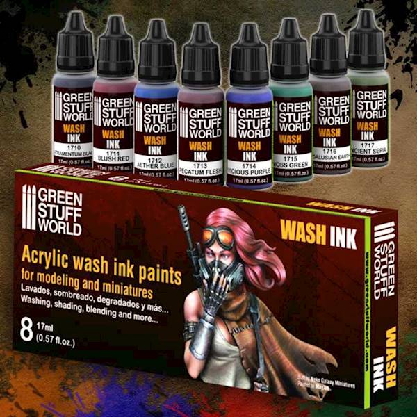 GSW - Set x8 Acrylic Wash Ink Paints