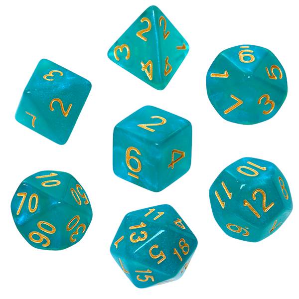 Komplet kości RPG - Kamienie Księżycowe - Jaspis