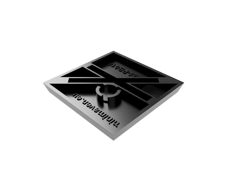 Podstawki kwadr.25x25mm z miejscem na magnes 20szt