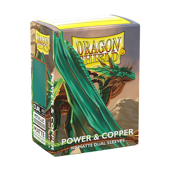 Dragon Shield Dual Matte Sleeves - Power & Copper