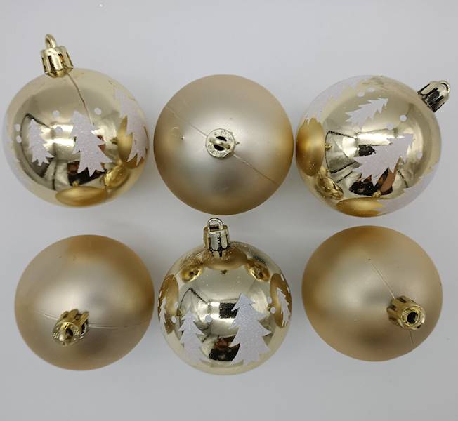 Bombka plastikowa - 6 cm (6szt.)