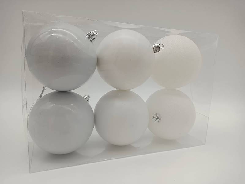 Bombka plastikowa - 8 cm (6 szt.)