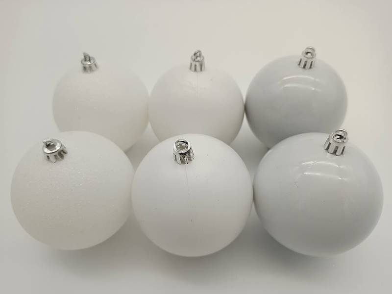 Bombka plastikowa - 8 cm (6 szt.)