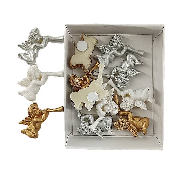 Przyklejki aniołki Komplet 12 szt. w 3 kolorach