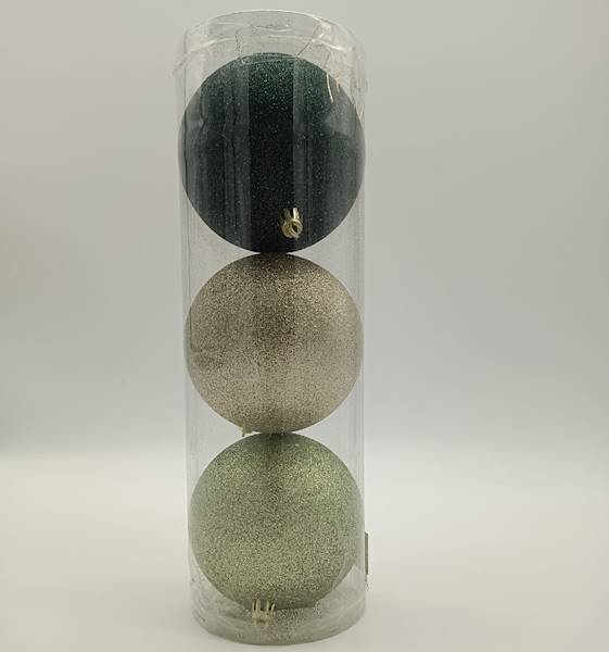 Bombka plastikowa - 10 cm (3 szt.)