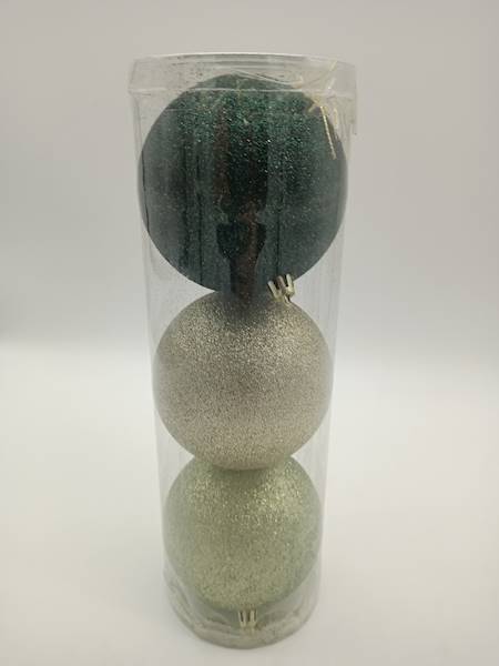 Bombka plastikowa - 10 cm (3 szt.)