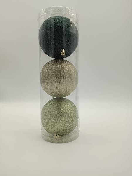 Bombka plastikowa - 10 cm (3 szt.)