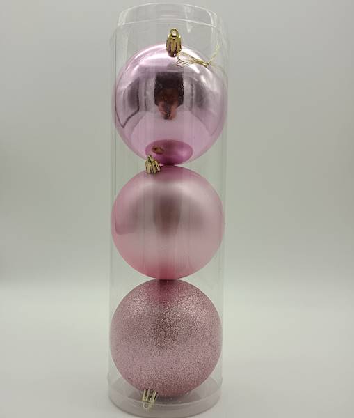 Bombka plastikowa - 10 cm (3 szt.)