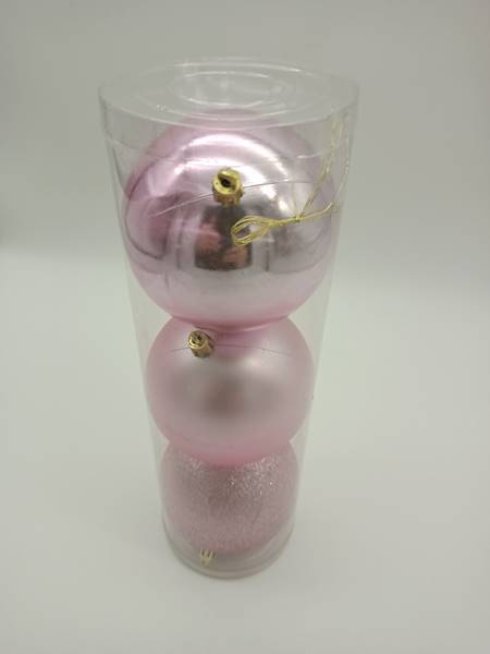 Bombka plastikowa - 10 cm (3 szt.)