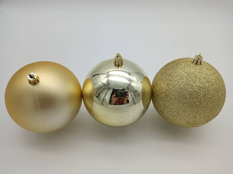 Bombka plastikowa - 10 cm (3 szt.)
