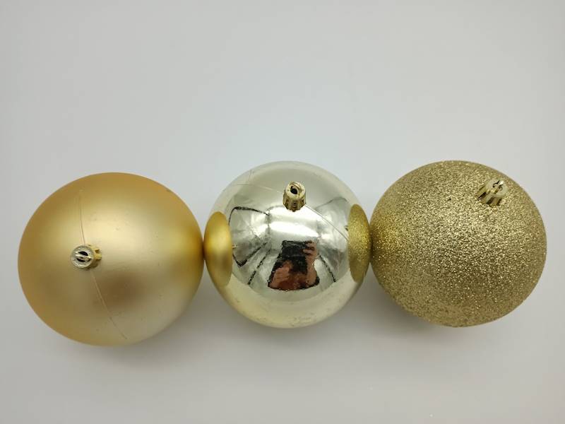 Bombka plastikowa - 10 cm (3 szt.)
