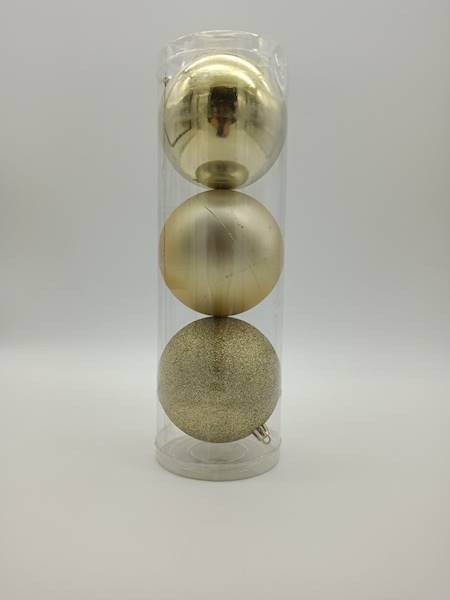 Bombka plastikowa - 10 cm (3 szt.)
