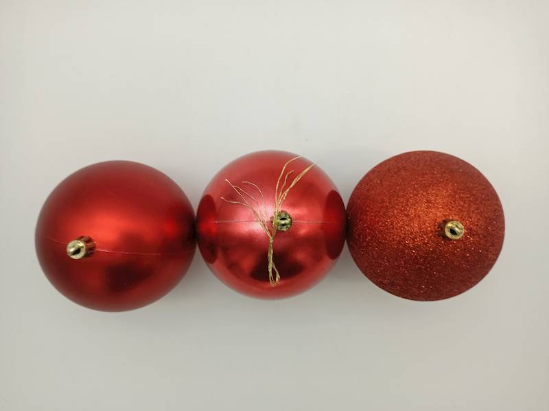 Bombka plastikowa - 10 cm (3 szt.)