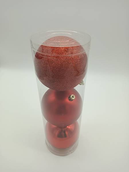 Bombka plastikowa - 10 cm (3 szt.)